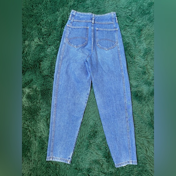 vintage 80s Size 26 Ultra High Waist Barrel Leg Baggy Jeans - Picture 6 of 8